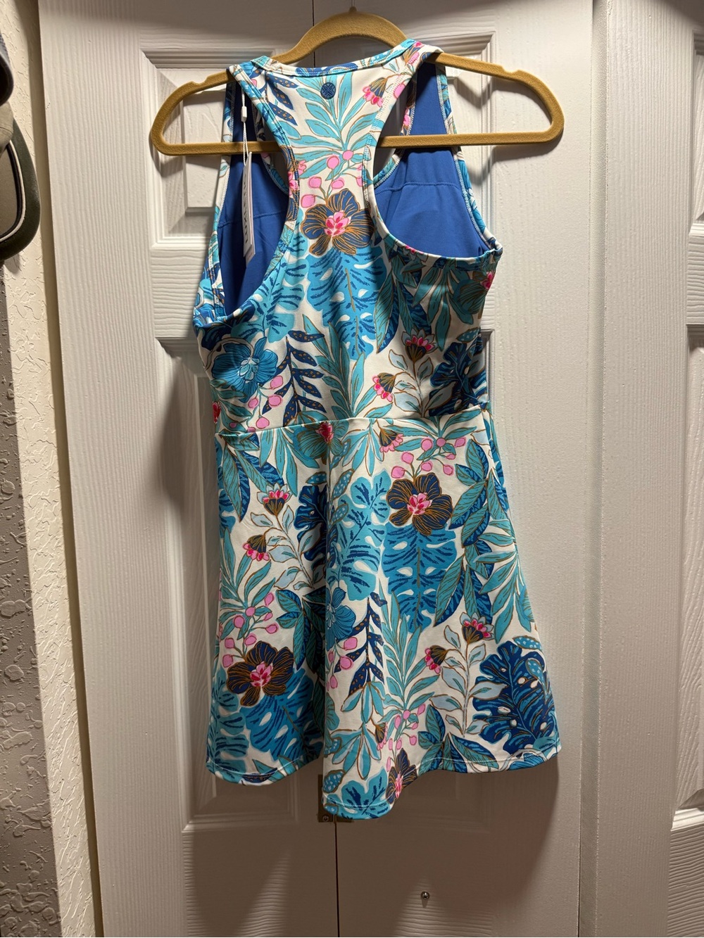 Lilly Pulitzer Blue and Aqua Multi Print Dress with Tags - Picture 2 of 5